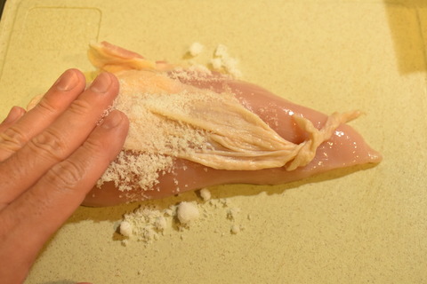 鶏むね肉のレンジ蒸し (2)