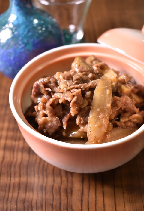 味噌にんにく牛ごぼう (1)