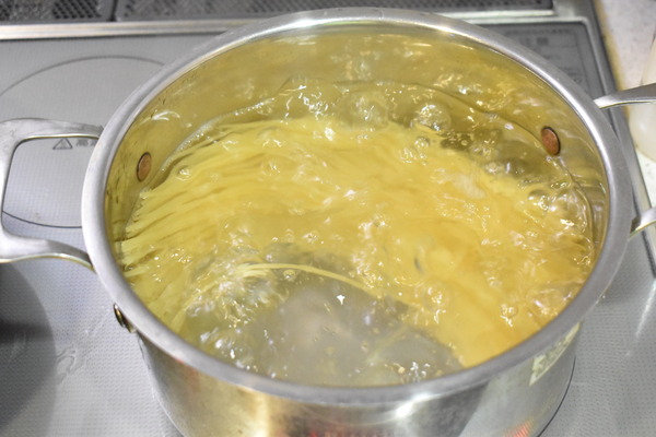 椎茸のバタ醤油パスタ (3)