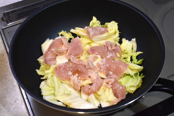 鶏むね肉と白菜のピリ辛炒め (3)