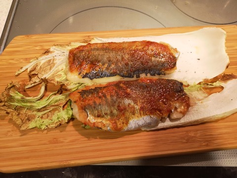 鯵の辛味噌焼き (6)
