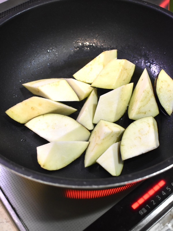 茄子の紅しょうが炒め (3)