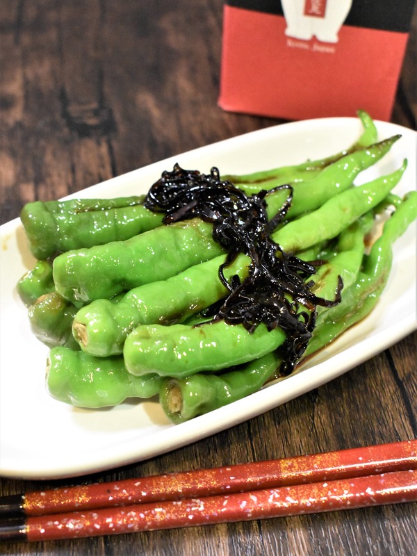 しし唐の塩昆布炒め (2)