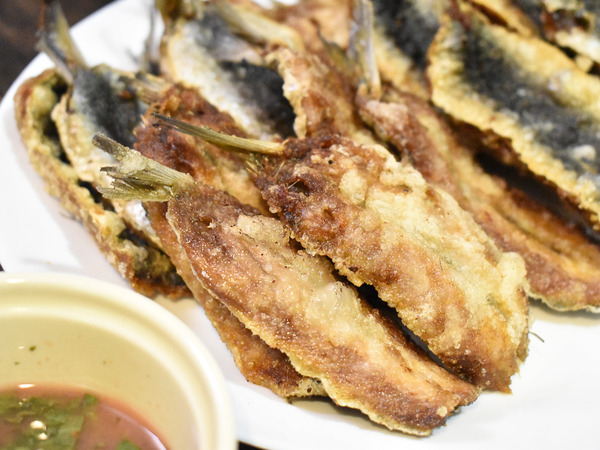 鰯の唐揚梅紫蘇ソース (1)
