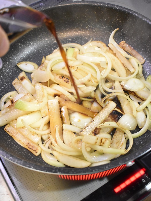 大根と玉ねぎのにんにく醤油炒め (5)