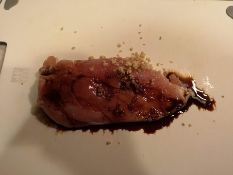 鶏むね肉の丸揚げ焼き (2)