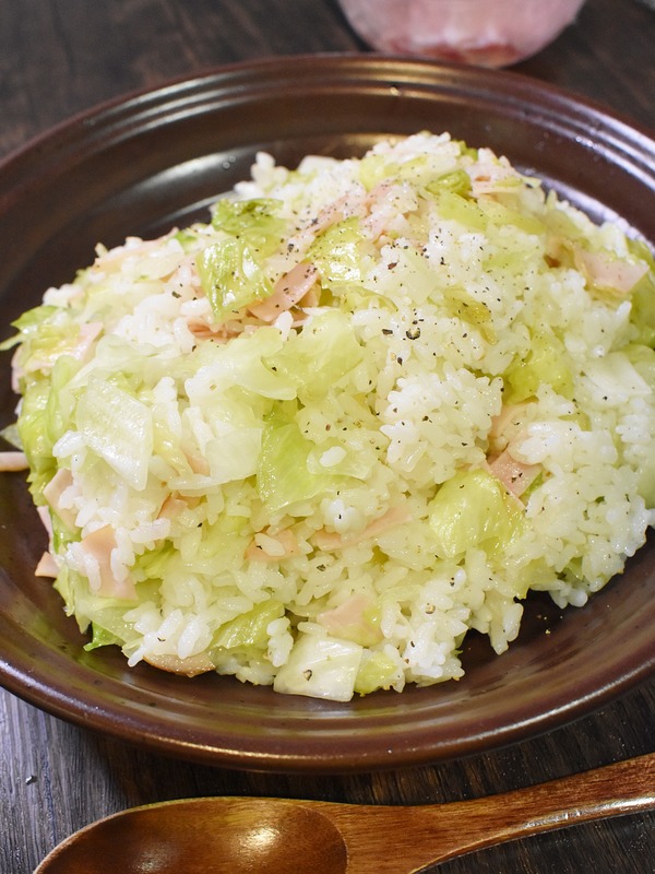 ハムとレタスの混ぜご飯 (2)