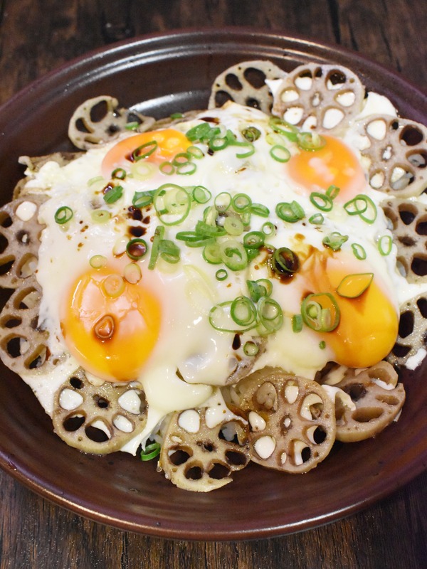 レンコン目玉焼き丼 (6)