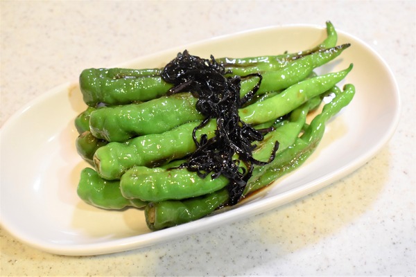 しし唐の塩昆布炒め (5)