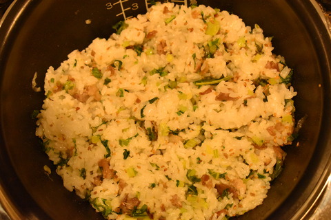 大根の葉と豚肉の塩混ぜご飯 (9)