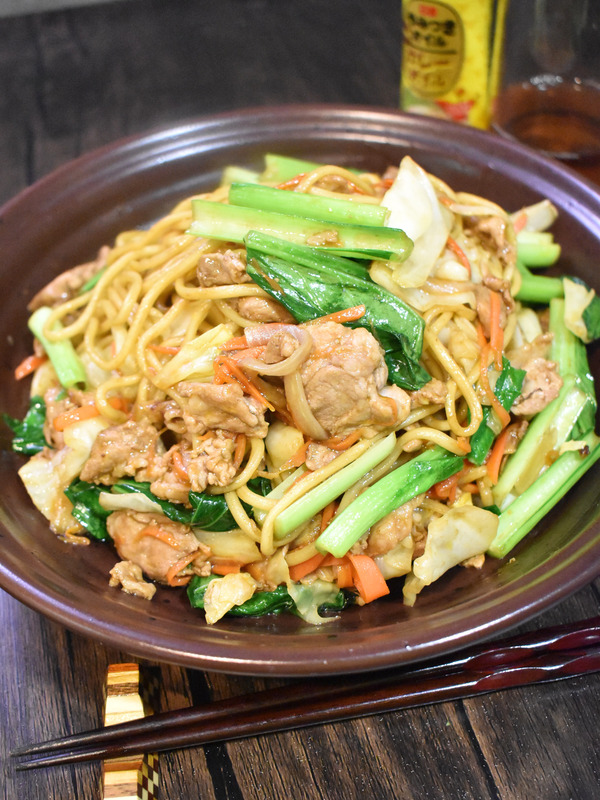 カレーオイルで焼きそば (2)