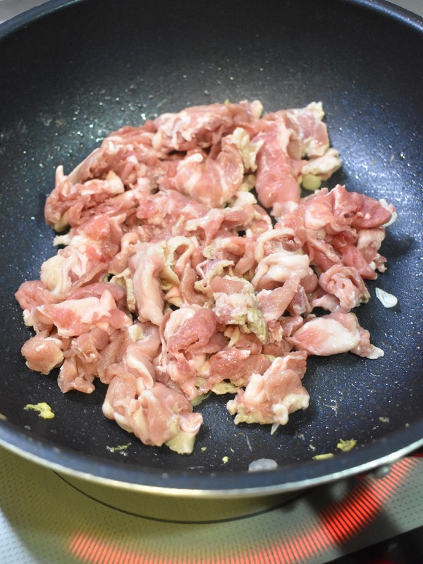 ;レタスと豚肉の卵炒め (5)