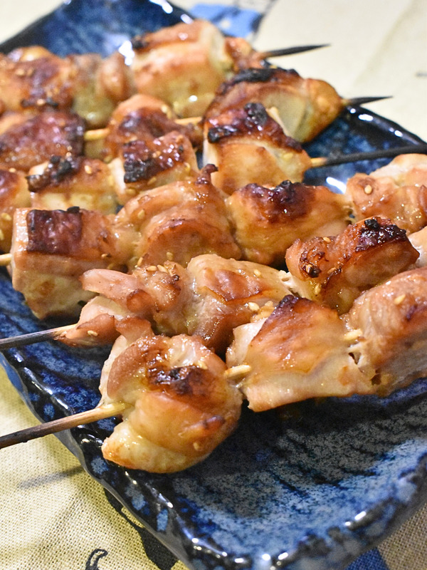 焼肉のたれで焼き鳥 (1)