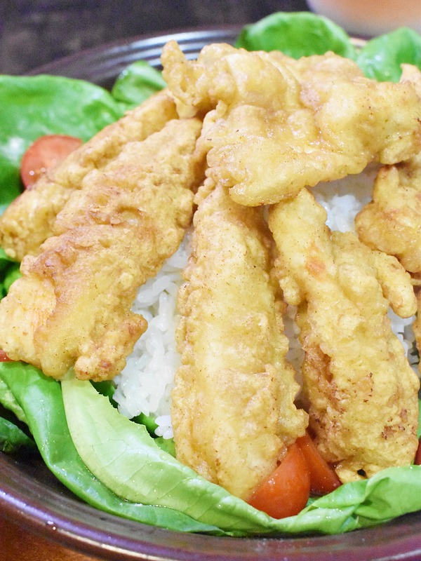 フライドチキン丼 (1)