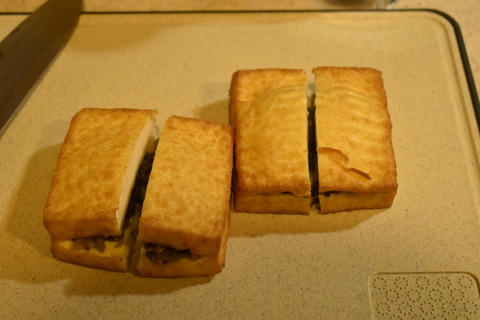 厚揚げの高菜詰め (5)