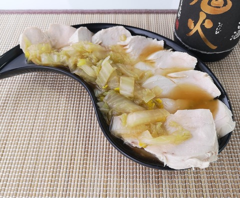 茹で鶏の柚子白菜ソース (1)