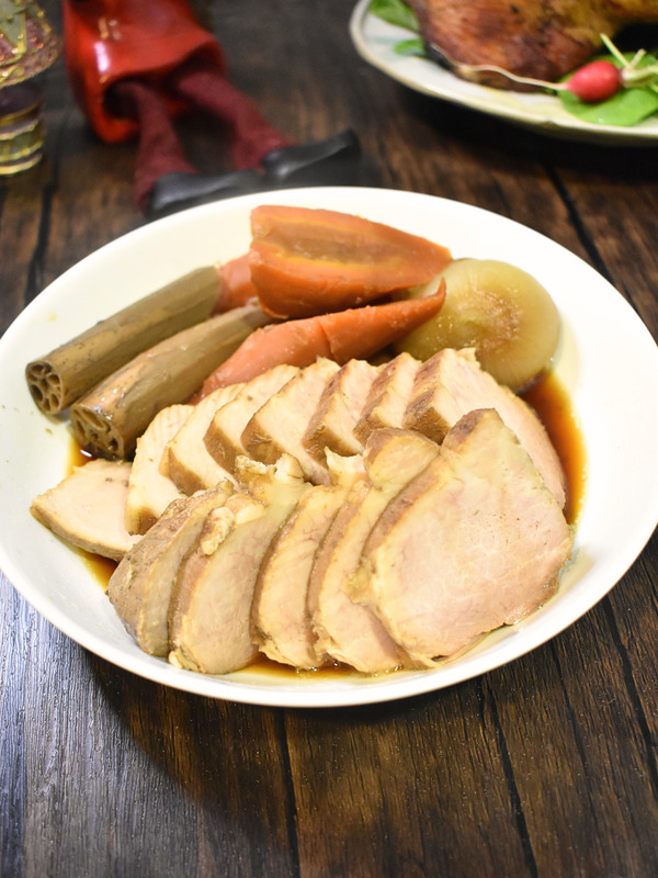 もも肉で煮豚 (2)