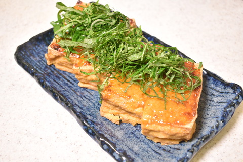 厚揚げの焼肉のタレマヨ焼き (6)