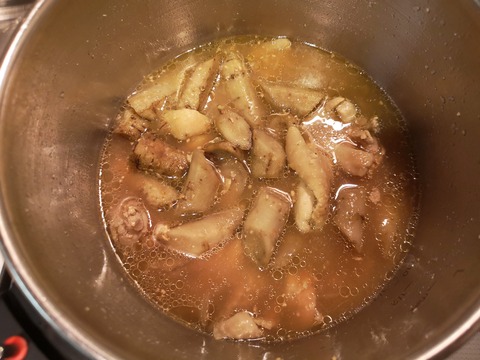 鶏肉とゴボウの生姜味噌煮 (8)