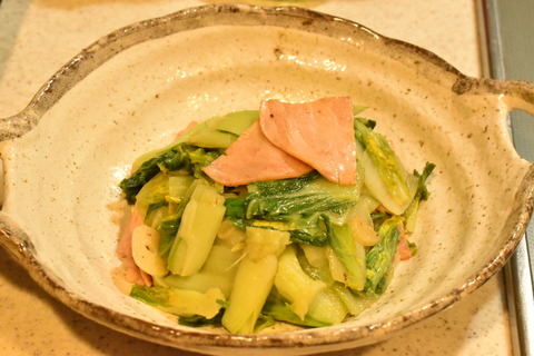 白菜とハムのバター炒め (7)