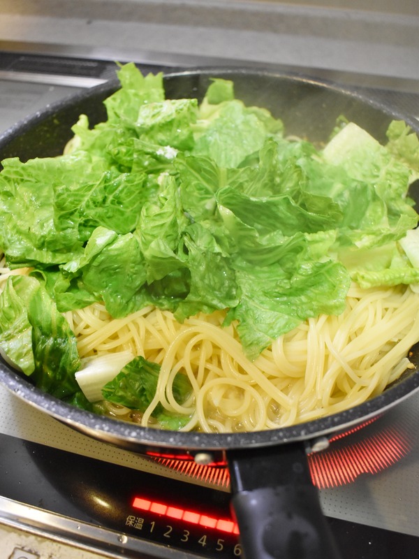 レタスたっぷりオイルパスタ (7)