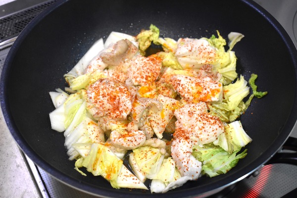 鶏むね肉と白菜のピリ辛炒め (4)