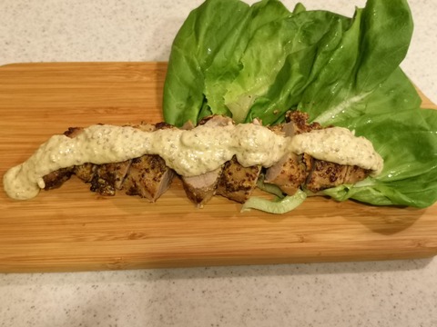 豚ヒレ肉の粒マスタード焼き (8)