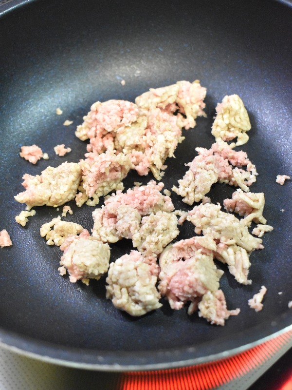 茄子とピーマンのそぼろ炒め (3)