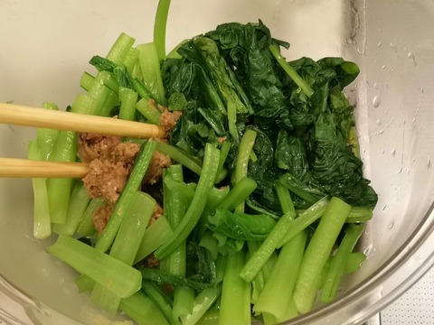 小松菜のごま味噌和え (6)
