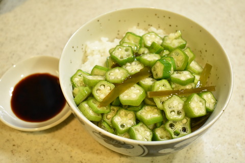 水オクラのぶっかけご飯 (6)
