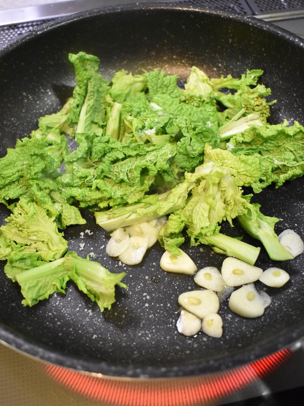 菜の花のレモンにんにく炒め (3)