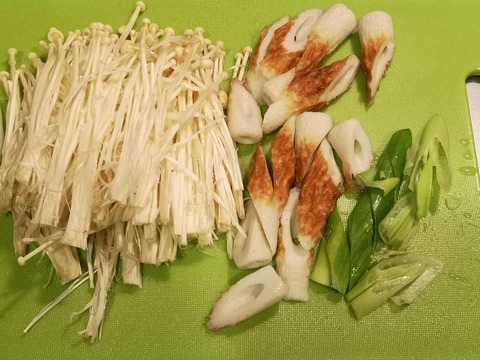 ちくわとエノキのバター焼き (2)