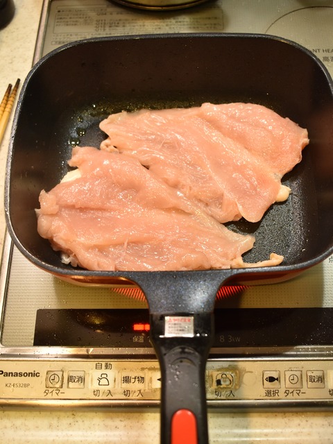 鶏むね肉の薄焼き (3)
