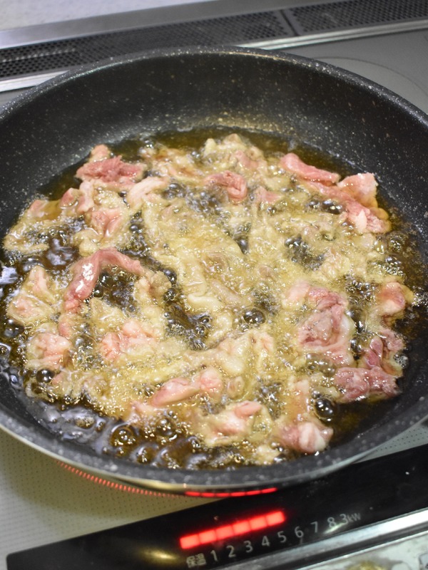 豚肉唐揚げ卵とじ丼 (4)