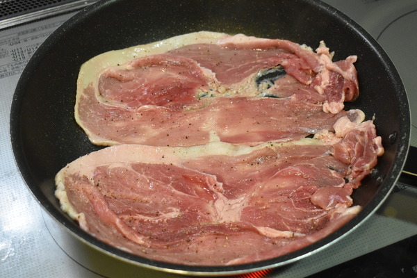 豚ももスライスの照焼き (4)