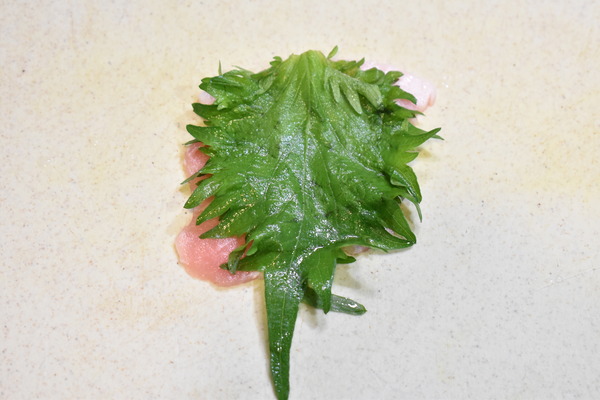 豚肉の紫蘇巻き唐揚 (2)
