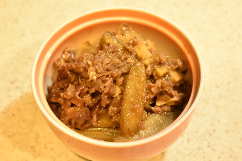 味噌にんにく牛ごぼう (7)