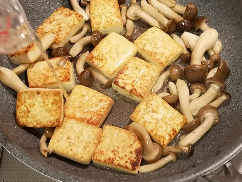 豆腐としめじのレモン炒め (6)