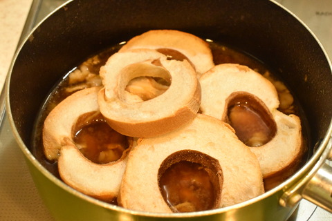 豚肉と車麩のにんにく味噌煮 (6)