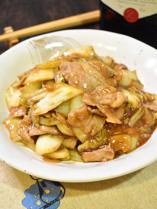 豚ばら肉と白菜の味噌炒め (1)