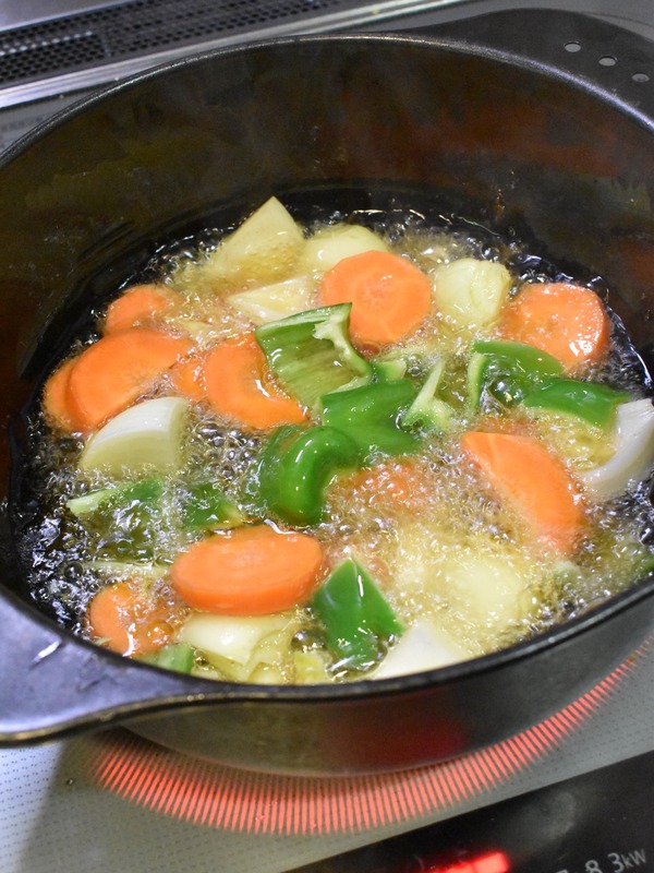 豚肉と揚げ野菜のレモン炒め (6)