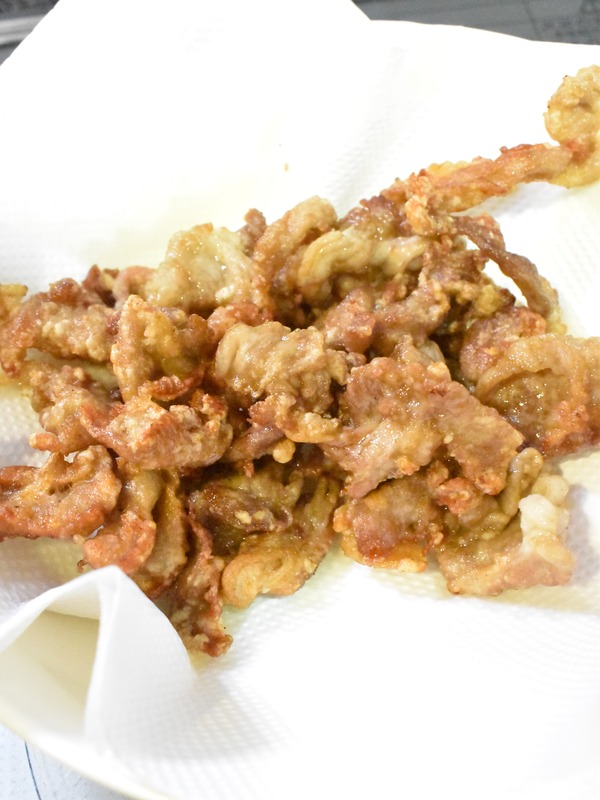 豚肉と揚げ野菜のレモン炒め (5)