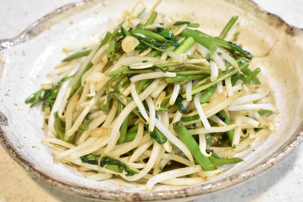 もやしと空心菜の炒め物 (5)