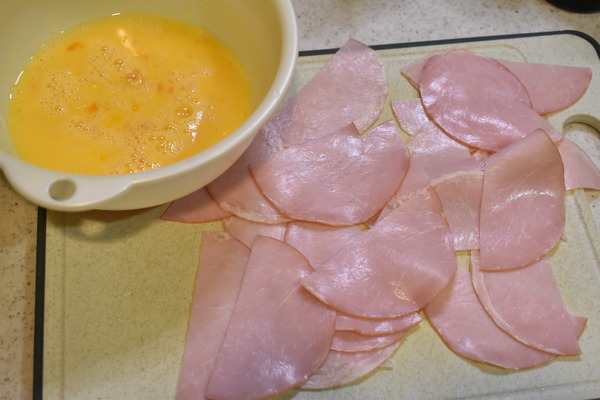 ハム玉炒め (3)
