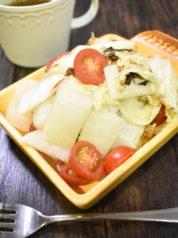 白菜の焼きサラダ (2)