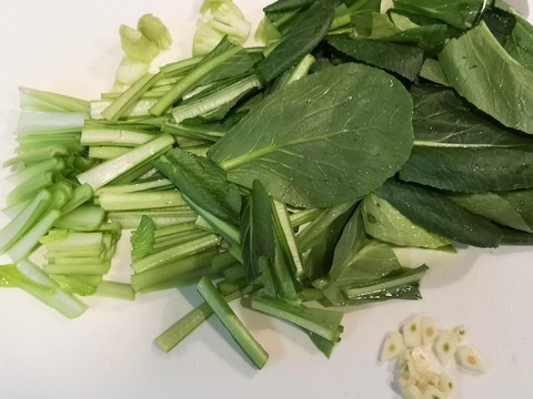 小松菜のトマトパスタ (2)