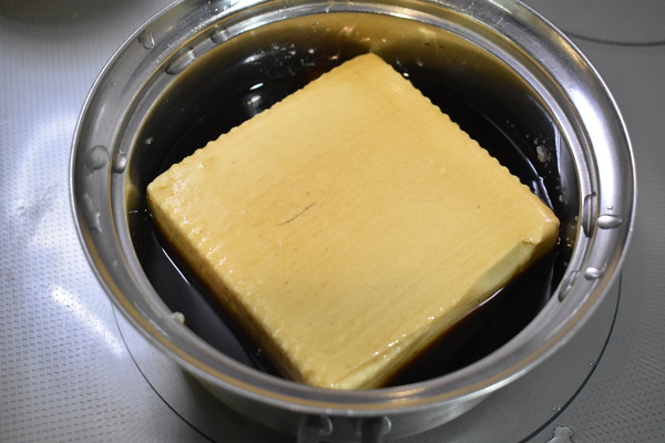 豆腐のにんにく醤油煮 (3)