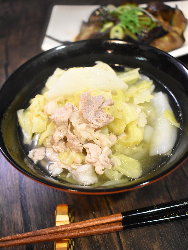 お野菜たっぷり昆布茶スープ (2)