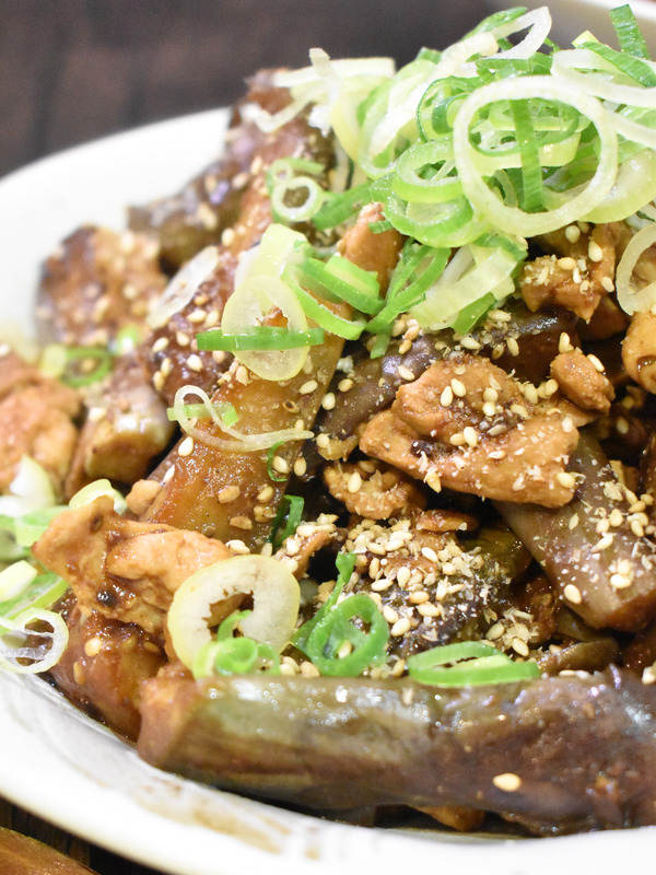 揚げ茄子と豚肉の味噌炒め (1)