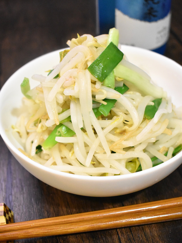 もやしとねぎの柚子和え (2)